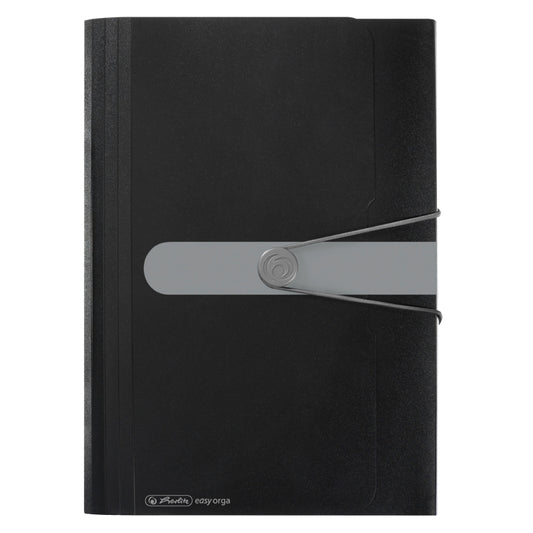 Mapa Pp A4 Eotg Expandabila Inchidere Buton Cu Elastic 12 Compartimente Si Index, Negru