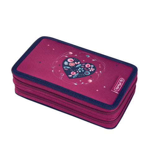 Penar Echipat 2 Compartimente 23 Piese Dimensiune 19,3x11,5x4,5 Cm, Motiv Heart