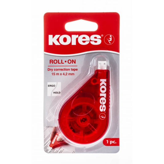 Banda Corectoare Kores, 15m x 4.2mm, Corector Banda, Corectoare Banda, Corector Tip Banda, Corector pentru Scriere, Corector Scoala, Corectoare Scoala, Corector pentru Scoala, Corector Uscare Rapida, Corectoare pentru Scoala