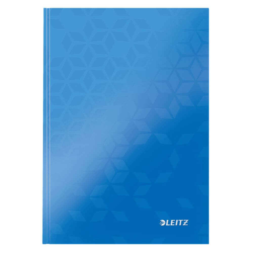 Caiet Leitz Wow, Carton Laminat, Coperta Dura, Fsc, Reciclabil, A5, 80 Coli, Dictando, Albastru
