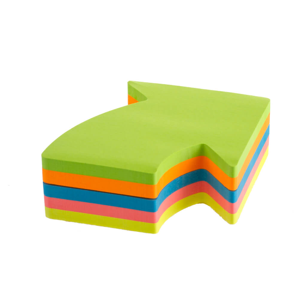 Notite Adezive Sageata Kores, 5 Culori Neon, 50 File/Culoare, 70x70 mm, Bloc Notes, Sticky Notes, Post-it, Post-it-uri, Bloc de Hartie, Notite pentru Birou, Notite Adezive pentru Birou, Memo Adezive, Set Notite Adezive, Notite Adezive Colorate