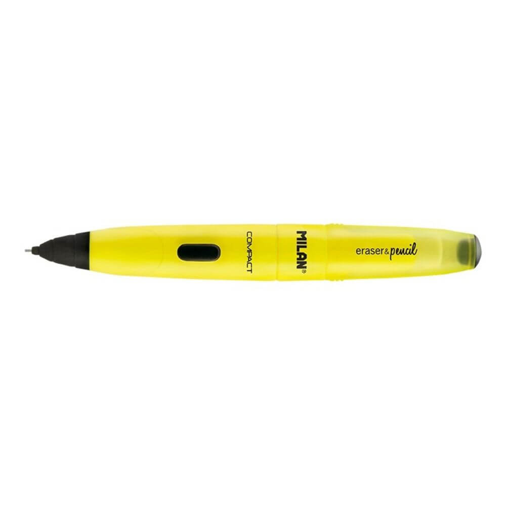 Creion Mecanic MILAN Compact Fluo, Mina de 0.9 mm, Radiera Inclusa, Corp din Plastic Galben, Creioane Mecanice, Creion Mecanic cu Mina, Creioane Mecanice cu Mina, Creion Mecanic Galben, Creion Mecanic cu Radiera, Creion Mecanic 0.9 mm