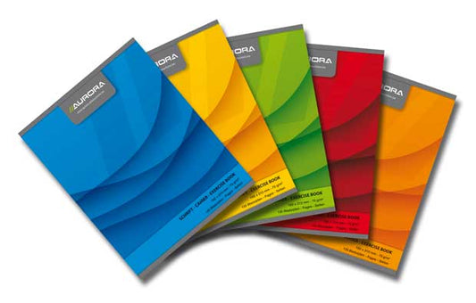 Caiet A5, 60 File - 70g/mp, Liniat Stanga, Coperta Carton Color, Aurora Office - Matematica