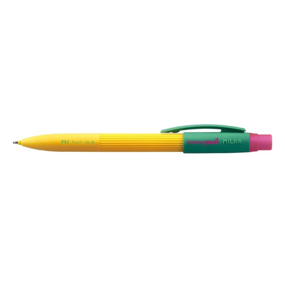 Creion Mecanic MILAN PL1, Mina 2B de 0.9 mm, Radiera Inclusa, Corp Multicolor din Plastic, Creioane Mecanice, Creion Mecanic cu Mina, Creioane Mecanice cu Mina, Creion Mecanic cu Radiera, Creion Mecanic 0.9 mm, Creion Mecanic Mina 2B
