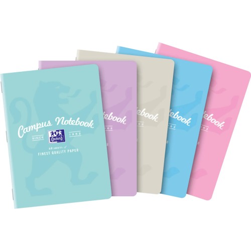 Caiet Oxford, A5, 48 File, Hartie Optik 90g/mp, Pefc, Dictando, Colturi Rotunjite, Motiv Campus Pastel