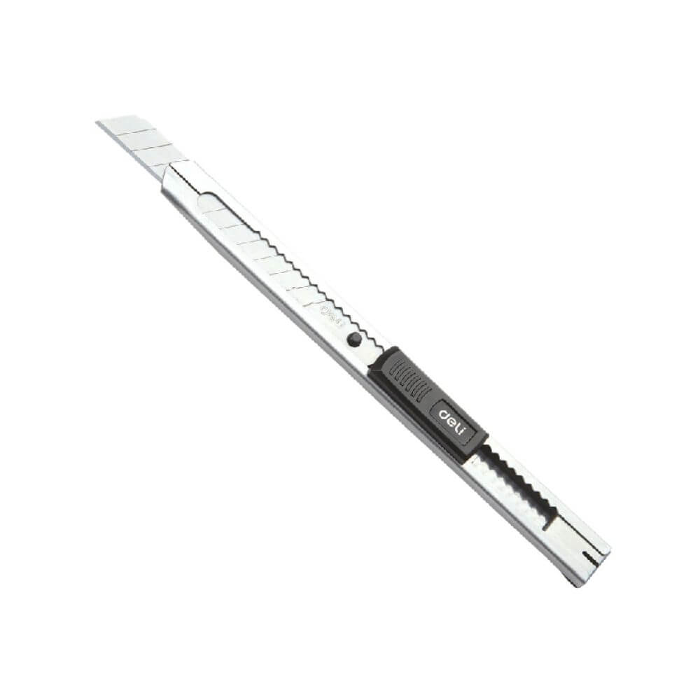Cutter Deli, Mic, Metalic, cu Sina si Protectie, Cutter Mic Deli, Cutter Deli, Cutter Metalic, Cutter Simplu, Cuttere Simple, Cuttere Mici, Cuttere Deli, Cuttere Metalice, Cutit Utilitar, Cutite Utilitare