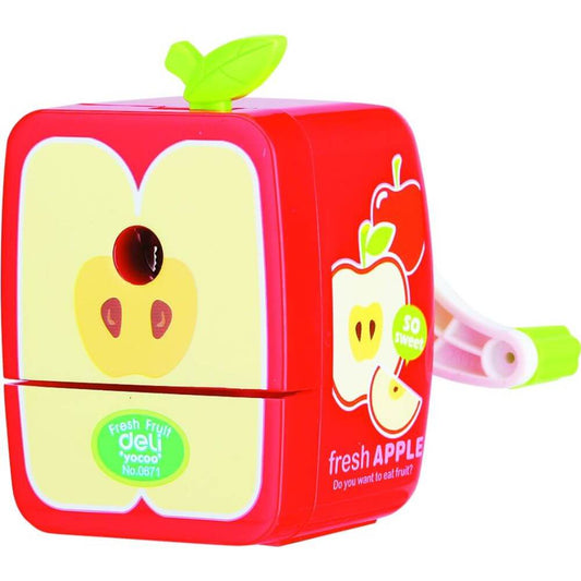 Ascutitoare Fixa Deli, cu Container, Model Mar, Ascutitoare cu Manivela, Ascutitoare Mecanica, Ascutitori cu Manivela, Ascutitori Mecanice, Ascutitori Fixe, Ascutitoare Fixa Model Fructe, Ascutitoare Fixa Manuala