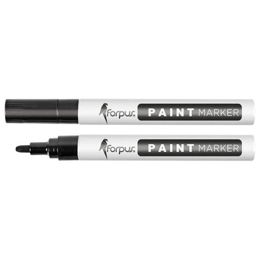Marker FORPUS Paint, Varf de 1-3 mm, Vopsea Neagra pe Baza de Ulei, Markere, Marker Negru, Markere Negre, Marker cu Vopsea Neagra, Marker cu Vopsea Neagra, Marker Negru pe Baza de Ulei, Marker pentru Scoala, Markere Scoala, Accesorii Scoala