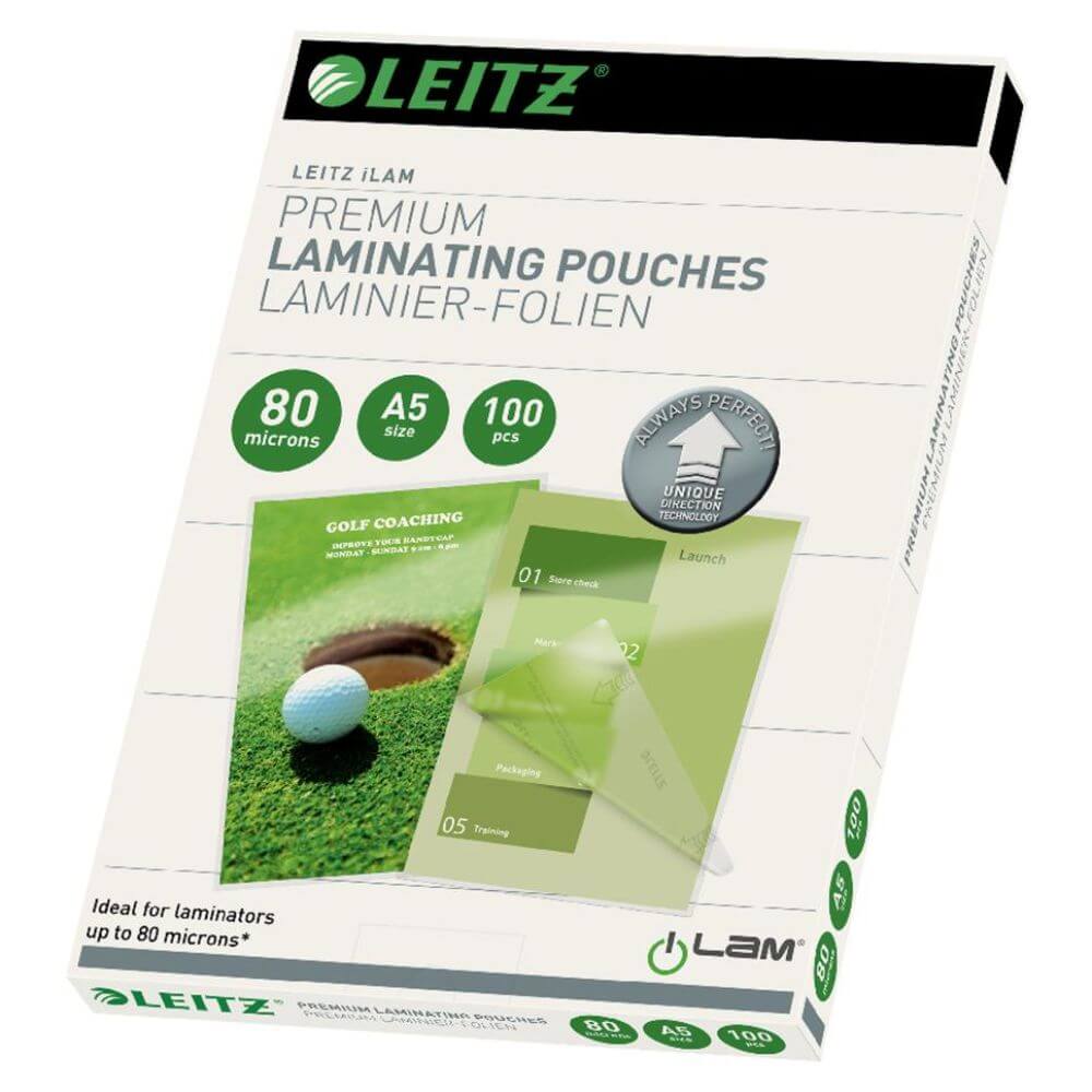 100 Folii de Laminare la Cald Leitz UDT, A5, 80 Microni, Finisaj Lucios, Folie pentru Laminare la Cald, Folie A5 pentru Laminare la Cald, Folie A5 Laminare la Cald, Folie Laminare la Cald, Folie Laminare 80 Microni, Set 100 Folii Laminare la Cald Leitz