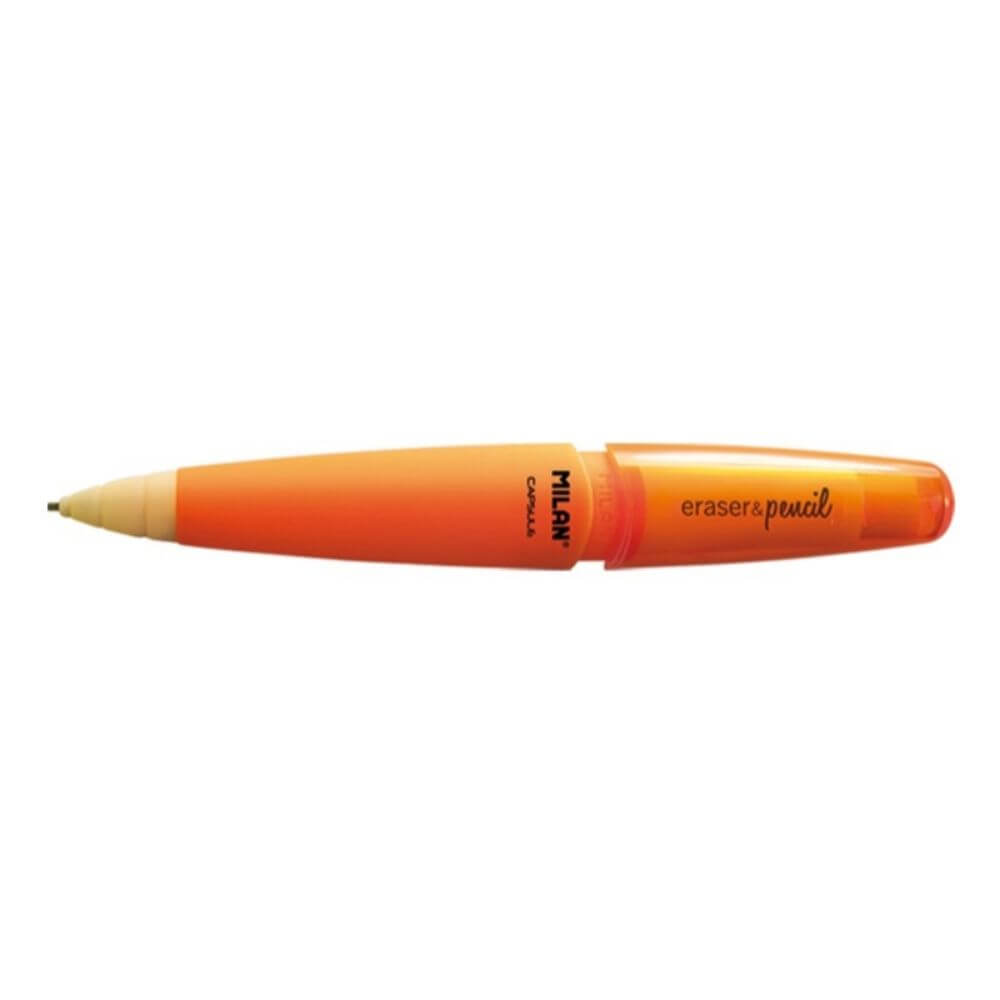 Creion Mecanic MILAN Fluo, Mina de 1.3 mm, Radiera Inclusa, Corp din Plastic Portocaliu Fluorescent, Creioane Mecanice, Creion Mecanic cu Mina, Creioane Mecanice cu Mina, Creion Mecanic cu Radiera, Creion Mecanic 1.3 mm
