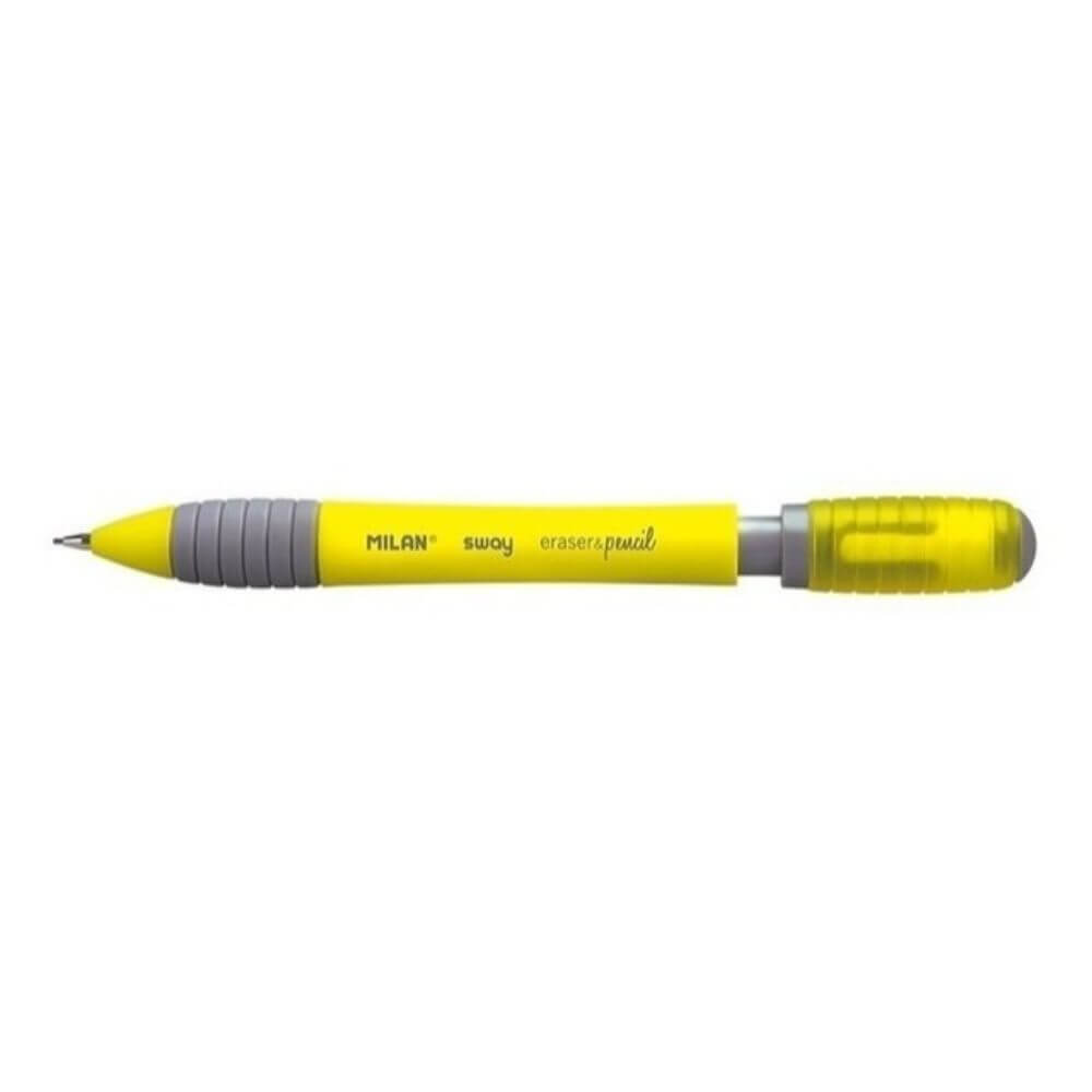Creion Mecanic MILAN Sway, Mina de 0.7 mm, Radiera Inclusa, Corp Galben din Plastic si Metal, Creioane Mecanice, Creion Mecanic cu Mina, Creioane Mecanice cu Mina, Creion Mecanic cu Radiera, Creion Mecanic 0.7 mm, Creion Mecanic Mina HB