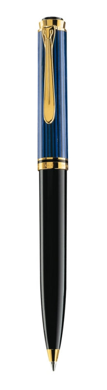 Pix Souveran K800 Mina Tip Parker,accesorii Placat Cu Aur,corp Negru-albastru