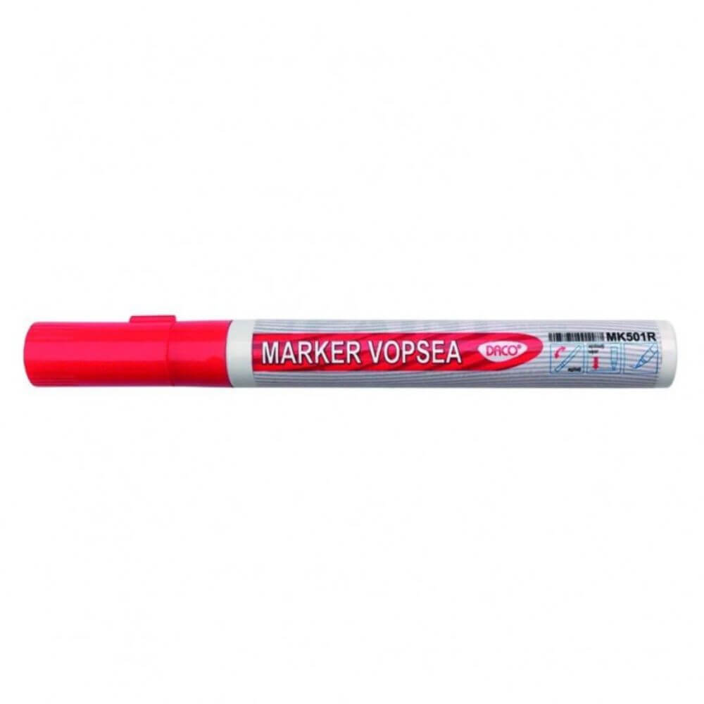 Marker DACO Vopsea Rosie, Varf 1-2 mm, Marker, Marker Rosu, Markere Rosii, Marker cu Vopsea Rosie, Marker Rosu pe Baza de Alcool, Set Markere Rosii, Marker Rosu pentru Scoala, Marker pentru Scoala, Marker Scoala, Accesorii Scoala