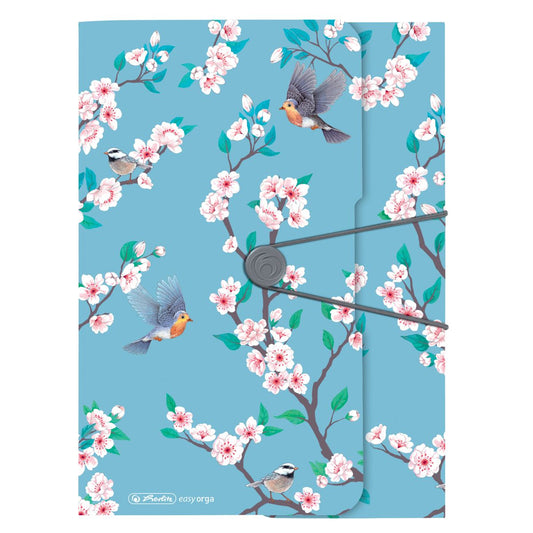 Dosar Mapa A4 Pp Inchidere Cu Elastic Motiv Ladylike Birds