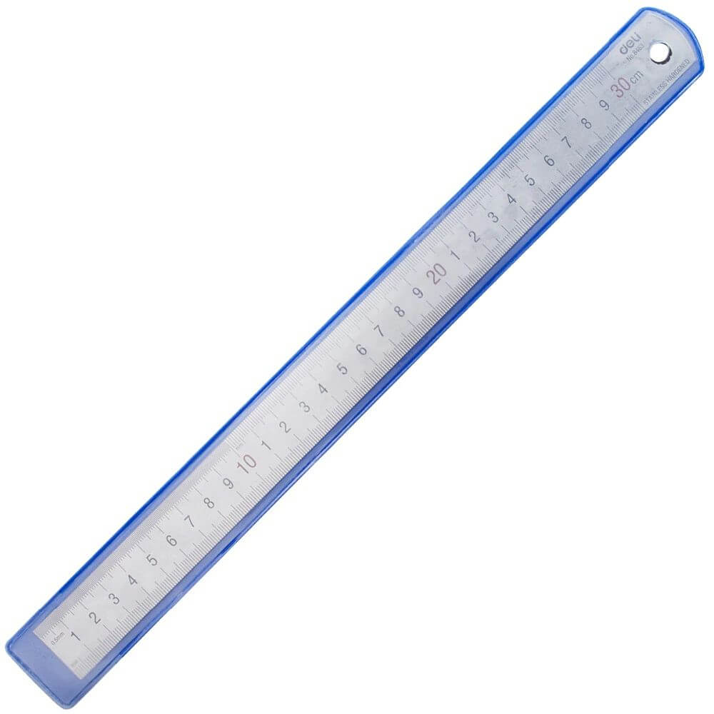 Rigla Metalica Deli, 30 cm, Rigla Metalica Gradata, Rigla Metalica 30 cm, Rigla de Metal Gradata, Rigle Metalice Gradate, Rigle Metalice 30 cm, Rigla 30 cm, Rigle 30 cm, Rigle de Metal Gradate, Liniar Metalic Gradat, Liniar Metalic 30 cm