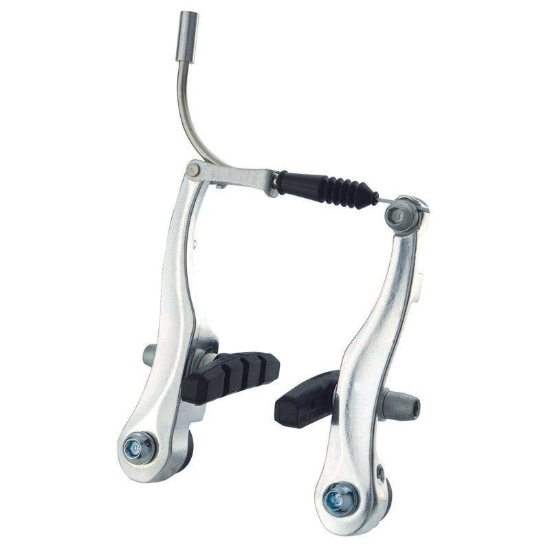 Brate Frana V-brake Fata + Spate 110mm - Aluminiu Forjat Inele De Alama Sistem Extensie Reglabila - 20-36mm Saboti: 60mm Pipa Fata: 90° Pipa Spate: 135° - 170g/roata