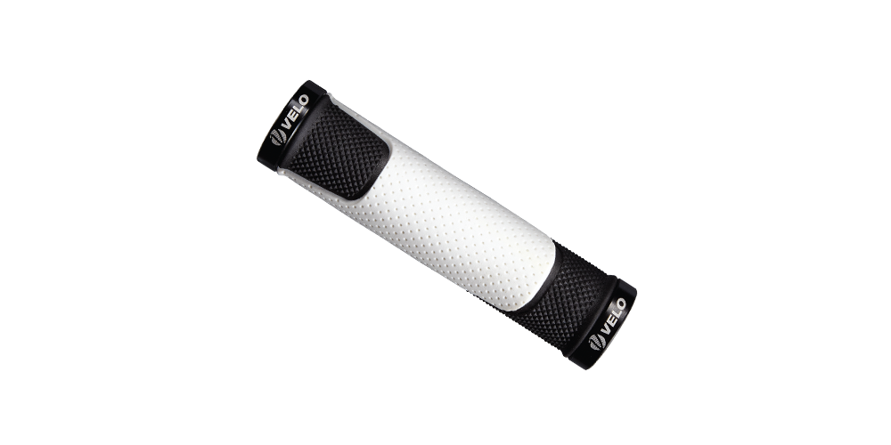 Mansoane Velo - Slice - Cauciuc - 130mm Fixare: Inele Blocare - Alb/negru