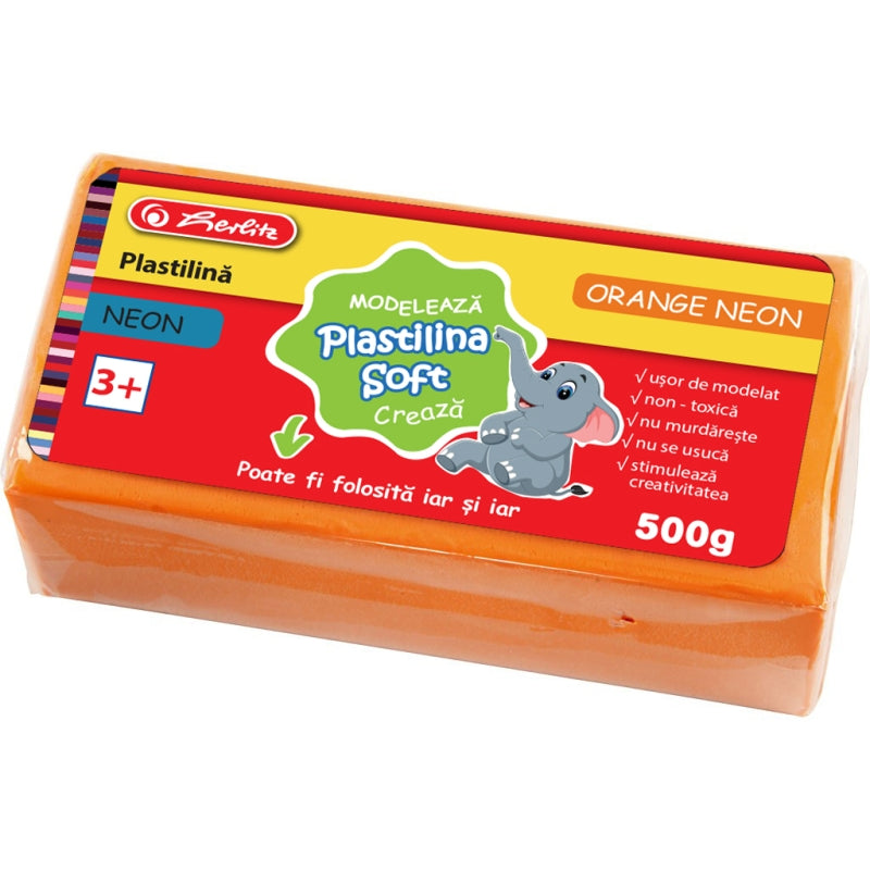 Plastilina Soft Clay 500 Gr Orange Neon