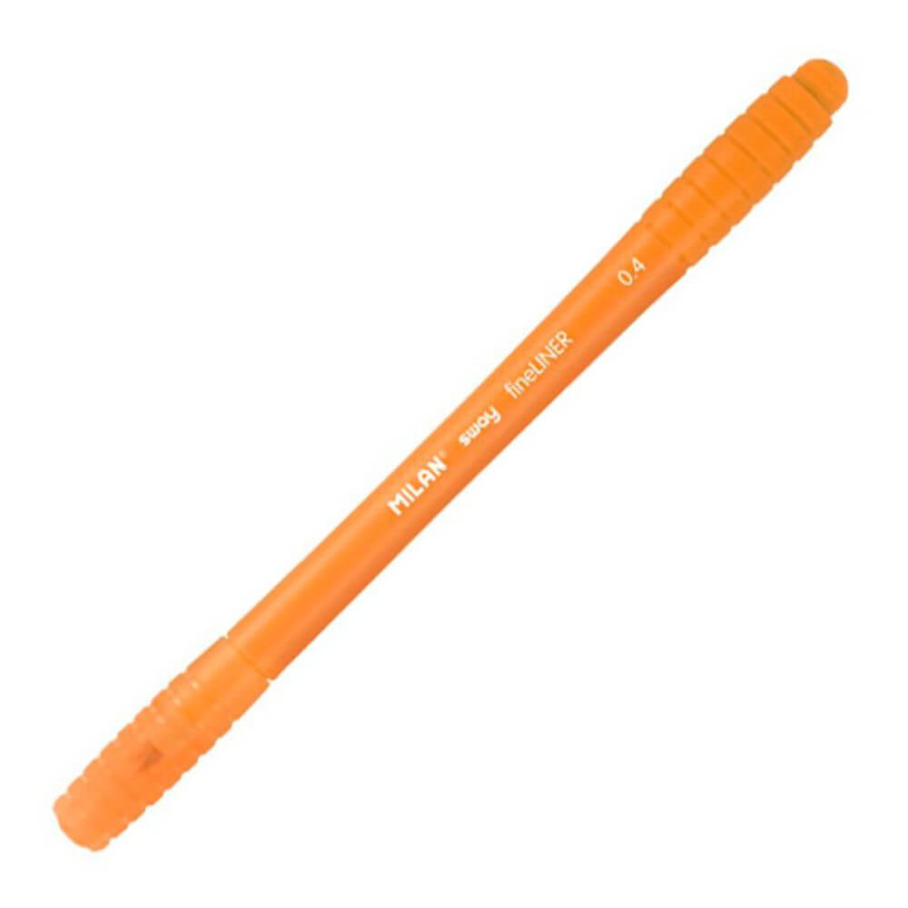 Pix MILAN Fineliner, Mina Portocalie, Varf 0.4 mm, Corp din Plastic de Culoare Mandarin si Capac Aerisit, Pix Portocaliu, Fineliner Portocaliu, Linere Scoala, Liner Milan, Finelinere, Liner Grafic, Pix Liner, Pix pentru Scolari, Rechizite Scolare