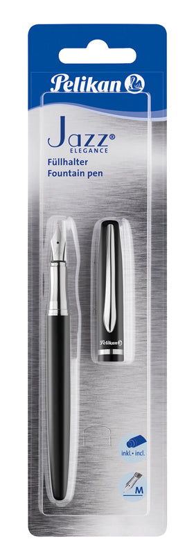 Stilou Metal Jazz Elegance Negru, Penita M, Patron Inclus, Blister