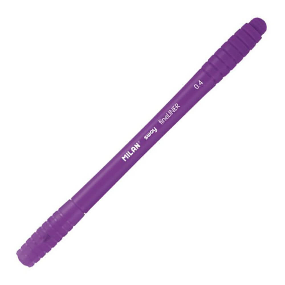 Pix MILAN Fineliner, Mina Mov, Varf 0.4 mm, Corp din Plastic de Culoare Mov si Capac Aerisit, Pix Mov, Fineliner Mov, Linere Scoala, Liner Milan, Finelinere, Liner Grafic, Pix Liner, Pix Scolar, Pix pentru Scolari
