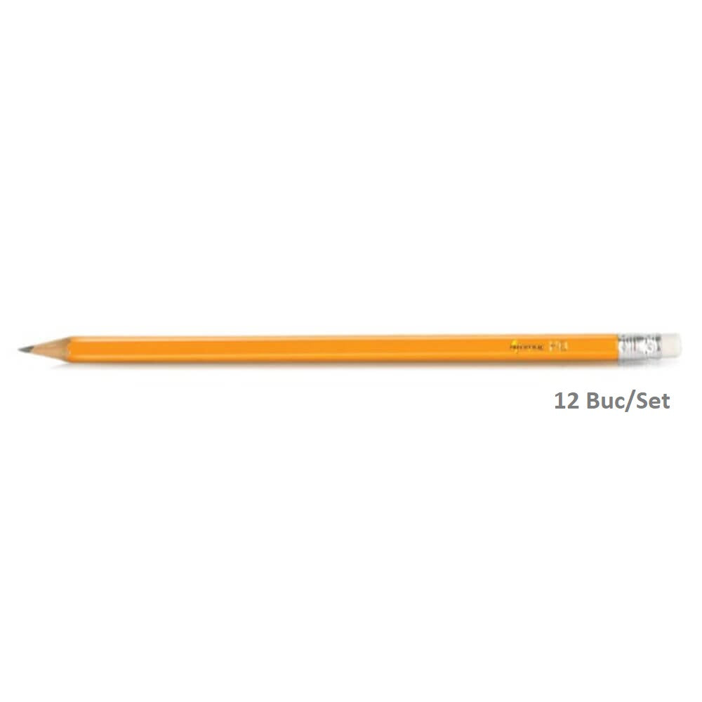 Set de 12 Creioane FORPUS Grafit, Mina HB, Corp Galben din Lemn Hexagonal cu Radiera, Creion, Creion Grafit, Creion Desen, Grafit Creion, Creioane Grafit, Creioane HB, Creion HB, Set Creioane Grafit, Set Creioane HB, Creioane cu Radiera