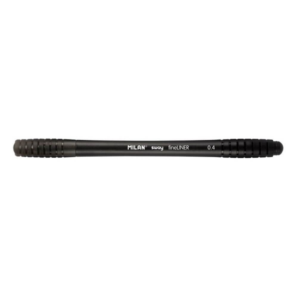 Pix MILAN Fineliner, Mina Neagra, Varf 0.4 mm, Corp din Plastic de Culoare Neagra si Capac Aerisit, Pix Negru, Fineliner Negru, Linere Scoala, Liner Milan, Finelinere, Liner Grafic, Pix Liner, Pix cu Pasta Neagra, Pix Scolar, Pix pentru Scolari