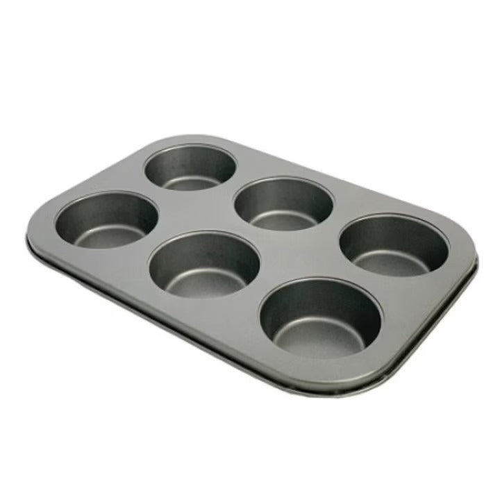 Tava din Teflon pentru Briose, 6 Forme, Dimensiune 27x19 cm