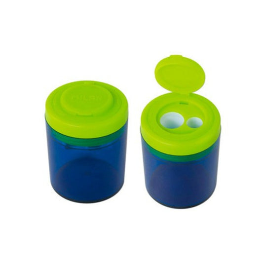 Ascutitoare Dubla cu Container Milan Collection, Accesorii Scoala, Rechizite Scolare, Rechizite Scolare Milan, Ascutitoare Dubla Ieftina, Ascutitoare Dubla Scoala, Ascutitoare pentru Creioane, Ascutitoare Dubla Creioane