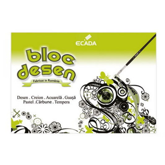 Bloc A3 pentru Desen ECADA, 15 File, 120g/mÂ?, Bloc de Desen, Bloc A3 pentru Desen