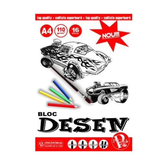 Bloc pentru Desen A4 Pigna, 16 File, 110 g/mÂ?, Hartie Alba, Bloc de Desen, Bloc A4 pentru Desen, Bloc Hartie, Bloc Hartie Pigna, Bloc Desen A4, Bloc Hartie Alba, Bloc Desen, Materiale Arta, Hartie Alba pentru Desen, Materiale Arta
