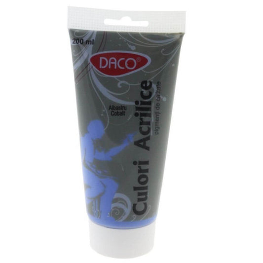 Vopsea Acril Albastru Cobalt DACO, 200 ml, Tempera Acrilica, Culori Acrilice, Vopsea Acrilica, Vopsele Acrilice, Tempera Acril, Vopsea Albastra Acril, Acrilica Albastru Cobalt, Acril Culoare Albastra, Culoare Acril