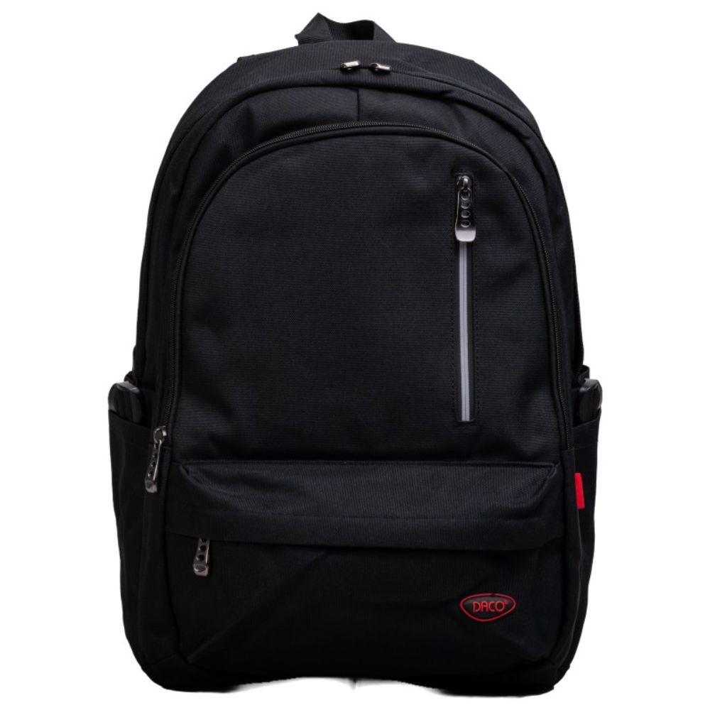 Ghiozdan Scolar Daco, Dimensiuni 48x33x18 cm, Bretele cu Burete Reglabile, Material Poliester, Culoare Negru
