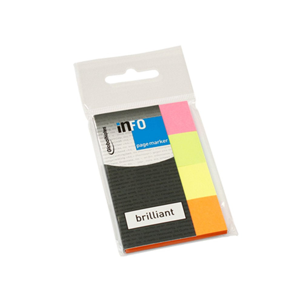 Index A-series, autoadeziv, hartie, 20 x 50 mm, 4 culori/set, 40 file/culoare