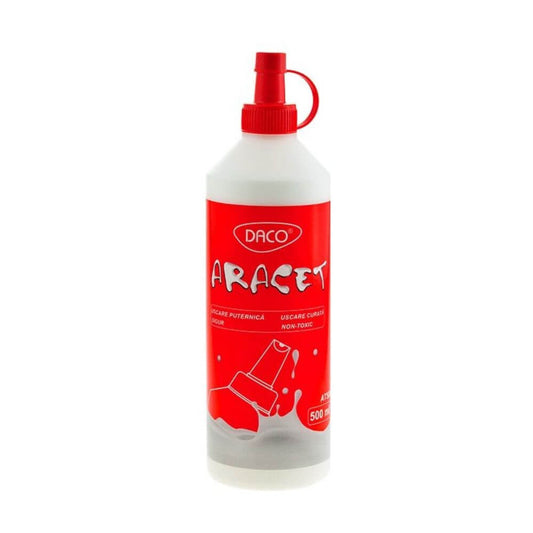 Aracet DACO, 500 ml, Alb, Uscare Rapida, Aracet Alb DACO, Araceturi, Aracet pentru Lipit Hartie, Plastic si Lemn, Aracet pentru Scoala, Aracet pentru Lucru Manual, Aracet Scolar, Lipici Aracet, Lipiciuri Aracet