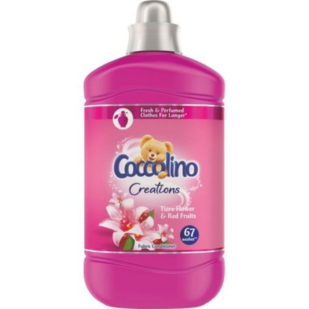 Balsam Rufe Coccolino Tiare Flower, 1.68 L, 67 Spalari, Parfum Floral, Detergent pentru Haine, Balsamuri pentru Rufe, Balsam pentru Ingrijire Haine, Balsamuri pentru Haine