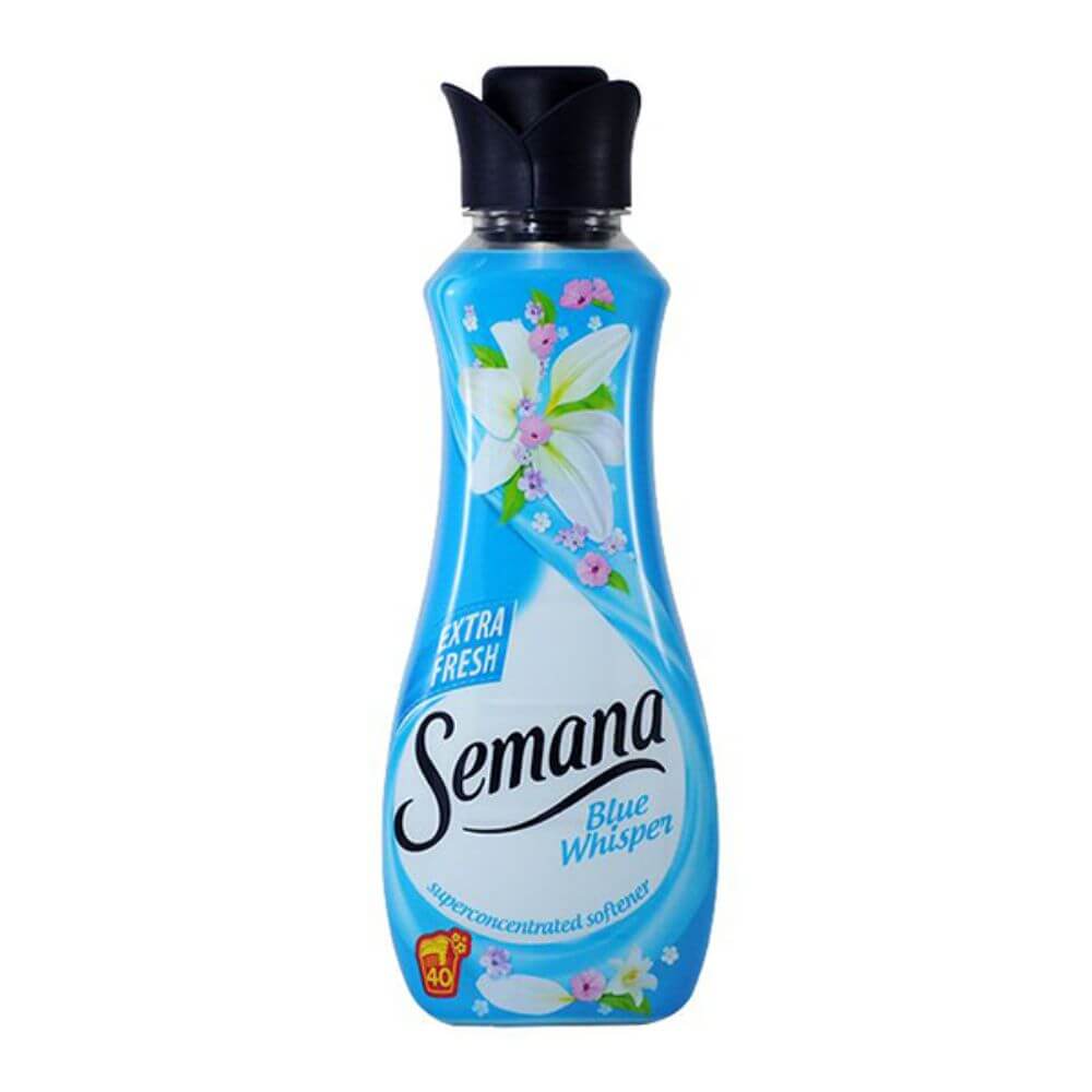 Balsam Rufe SEMANA Blue Whisper Extra Fresh, 1 L, 40 Spalari, Parfum de Trandafiri, Balsam Semana pentru Rufe, Balsam de Rufe cu Miros Trandafiri, Balsam de Rufe Superconcentrat, Detergent si Balsam de Rufe