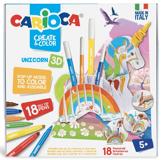 Set Articole Creative Carioca Create & Color - Unicorn 3d