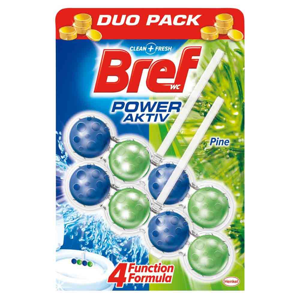 Odorizant Toaleta Bref Power Aktiv Pine, 2 x 50 g