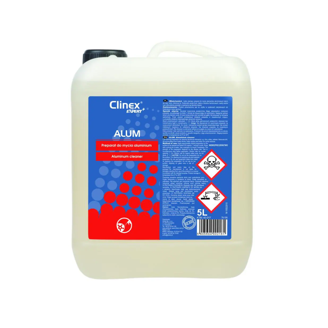 Clinex Expert+ Alum, 5 Litri, Detergent Pentru Curatare Piese Din Aluminiu, Jante De Auminiu