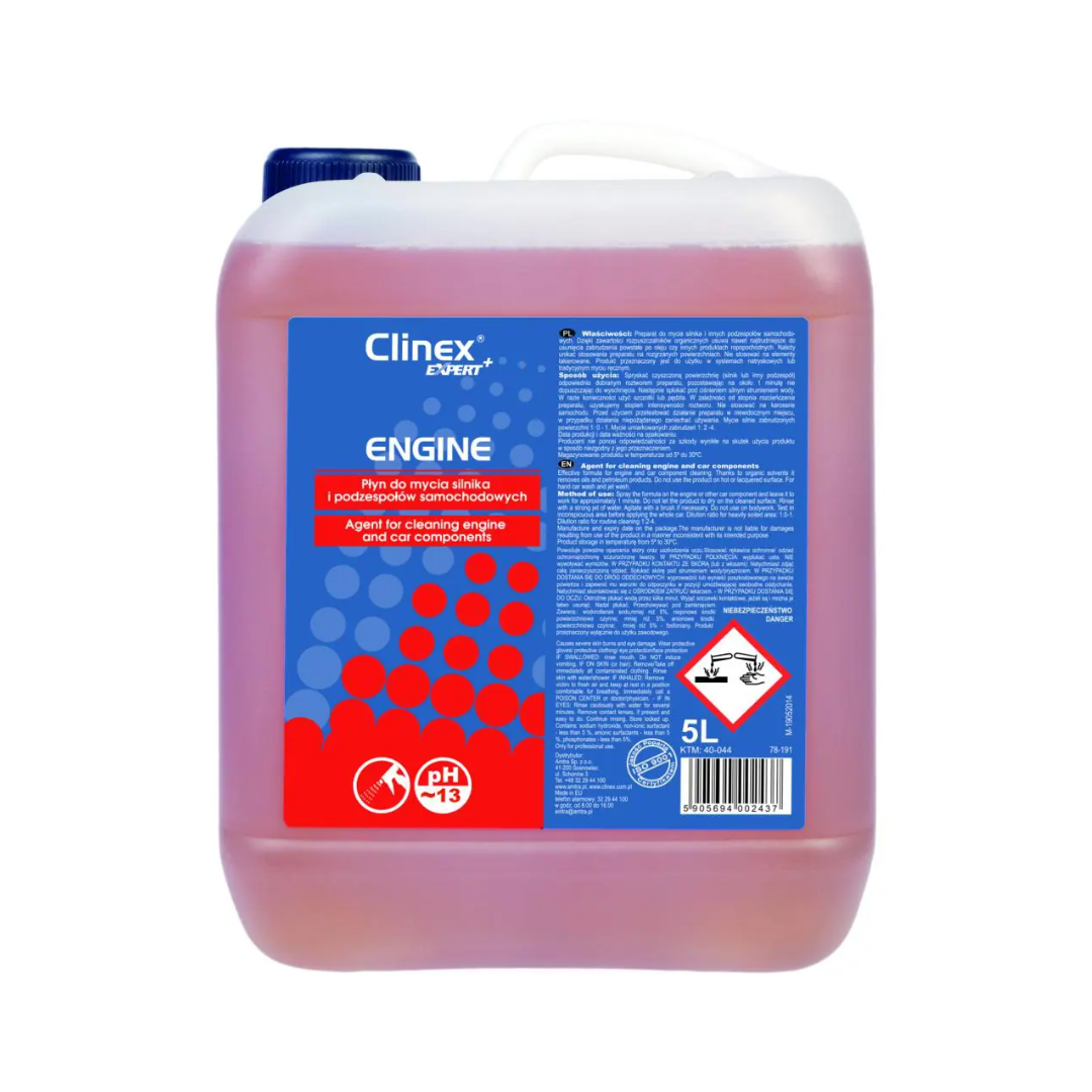 Clinex Expert+ Engine, 5 Litri, Detergent Pentru Curatarea Motoarelor Si Componentelor Auto
