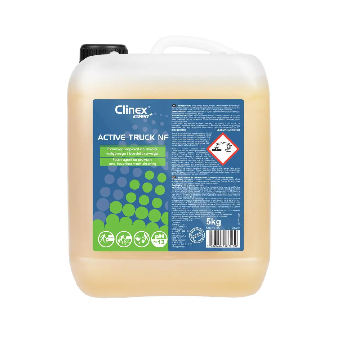 Clinex Expert+ Active Truck, 5 Litri, Detergent Spuma Pentru Curatare Caroserie Masini
