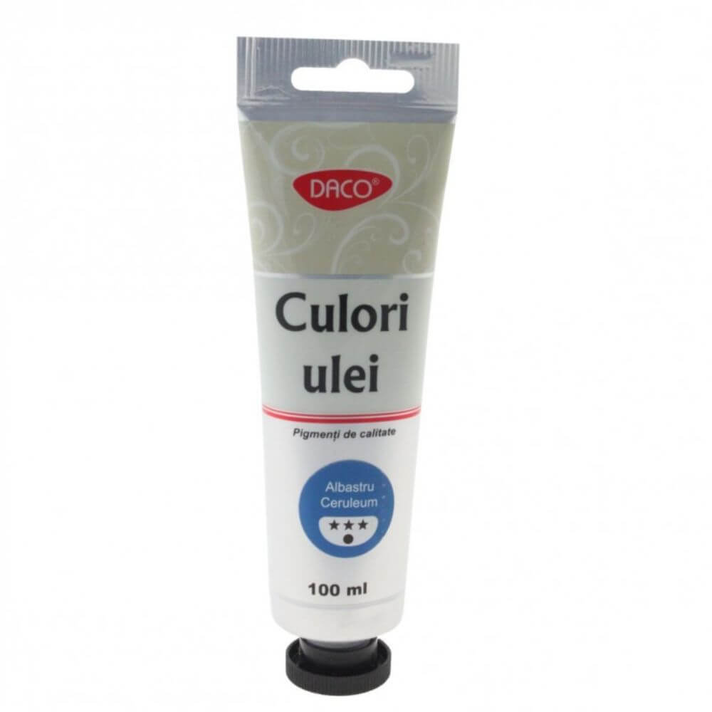 Vopsea Ulei Albastru Ceruleum DACO, 100 ml, Culoare Ulei, Vopsele Ulei, Acuarele, Culori Ulei, Vopsea Ulei, Culori pentru Pictura, Culori Ulei Albastru Ceruleum, Vopsele Ulei Albastru Ceruleum, Culori de Ulei