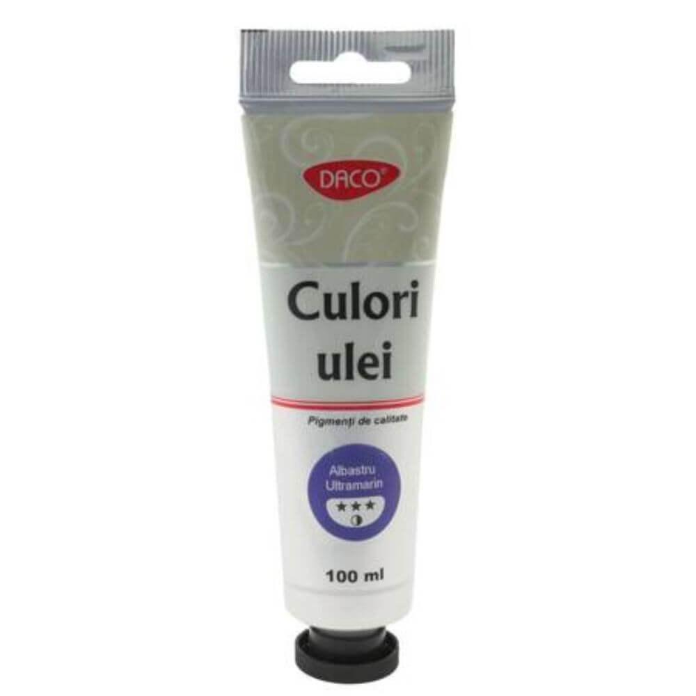 Vopsea Ulei Albastru Ultramarin DACO, 100 ml, Culoare Ulei, Vopsele Ulei, Acuarele, Culori Ulei, Vopsea Ulei, Culori pentru Pictura, Culori Ulei Albastru Ultramarin, Vopsele Ulei Albastru Marin, Culori de Ulei