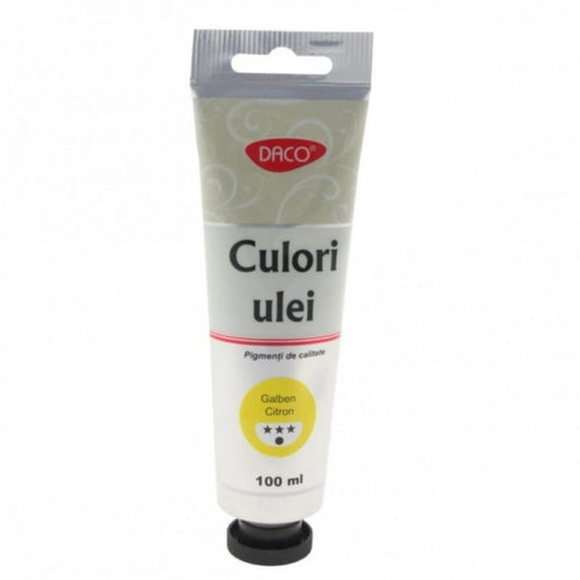 Vopsea Ulei Galben Citron DACO, 100 ml, Culoare Ulei, Vopsele Ulei, Acuarele, Culori Ulei, Vopsea Ulei, Culori pentru Pictura, Culori Ulei Galben Citron, Vopsele Ulei Galben Citron,  Culori de Ulei