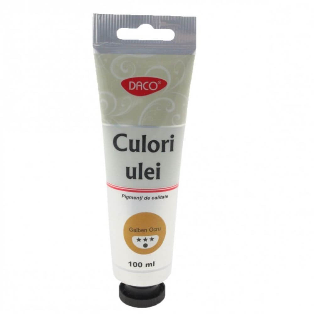 Vopsea Ulei Galben Ocru DACO, 100 ml, Culoare Ulei, Vopsele Ulei, Acuarele, Culori Ulei, Vopsea Ulei, Culori pentru Pictura, Culori Ulei Galben Ocru, Vopsele Ulei Galben Ocru, Culori de Ulei