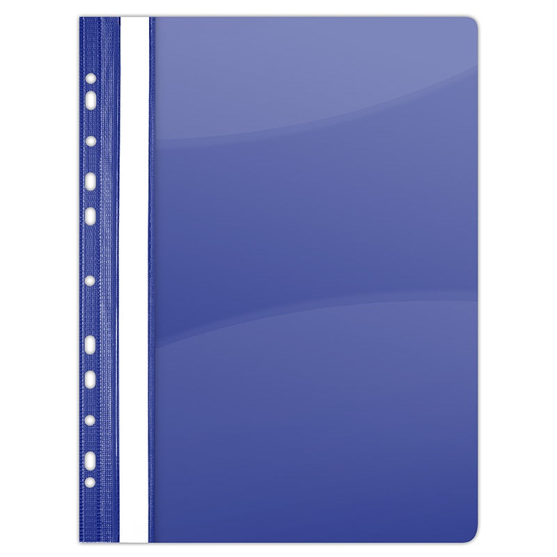 Dosar Plastic Pvc, Cu Sina Si Multiperforatii, 10 Buc/set, Donau - Bleumarin