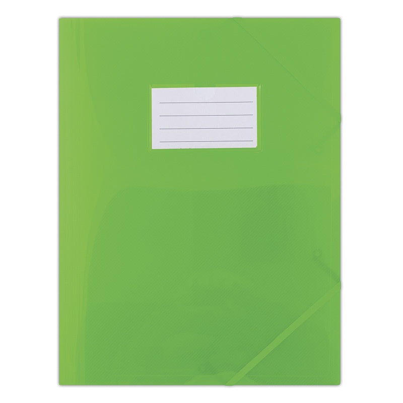 Mapa Plastic Cu Elastic Pe Colturi, Cu Eticheta, 480 Microni, Donau - Verde Transparent