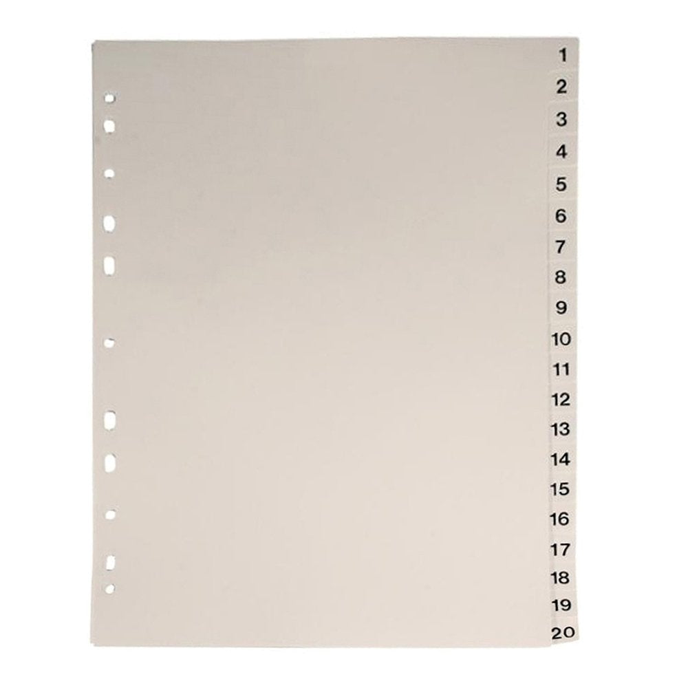 Separatoare Noki, din plastic, cu index 1-20