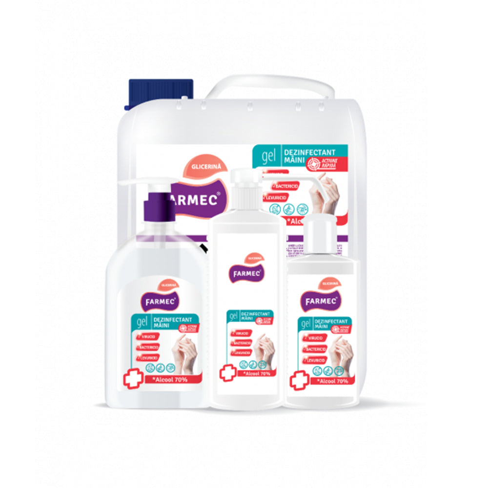 Gel Dezinfectant Maini Farmec cu 70% Alcool, 1 L
